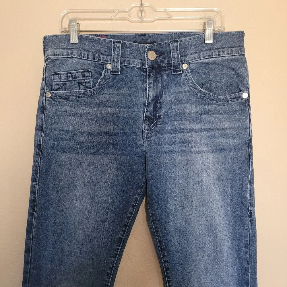 True Religion Ricky Relaxed Straight Mens Jeans Size 32 33W x 32L Medium Wash